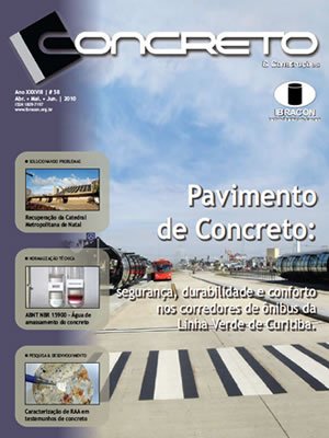 Corredor de ônibus em pavimento de concreto na Linha Verde de Curitiba