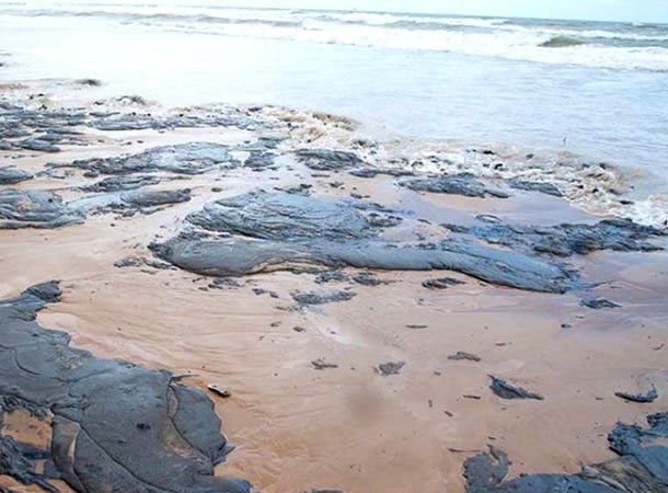 Óleo no litoral, o destino dos resíduos retirados das praias