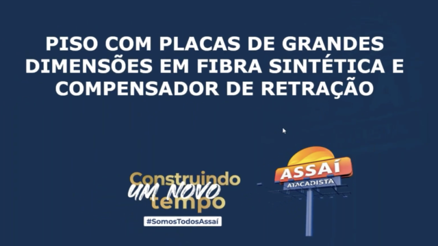 Piso industrial de concreto com placas de grandes dimensões. Case Assaí